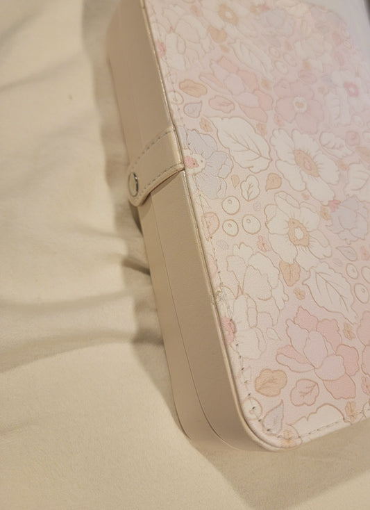 Summer Pink Floral Large Jewelry Case