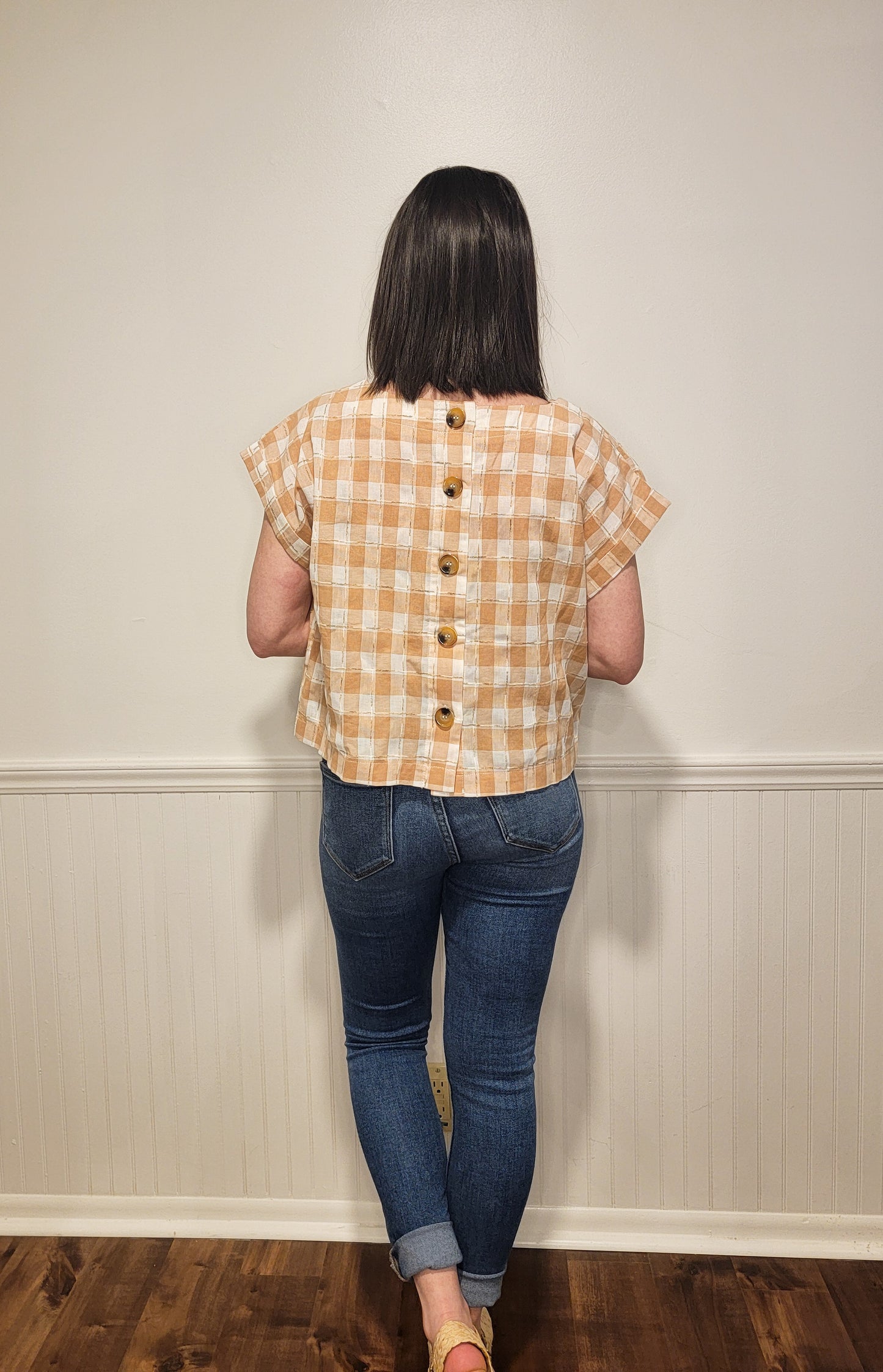 Fiercely In Love Cropped Plaid Top