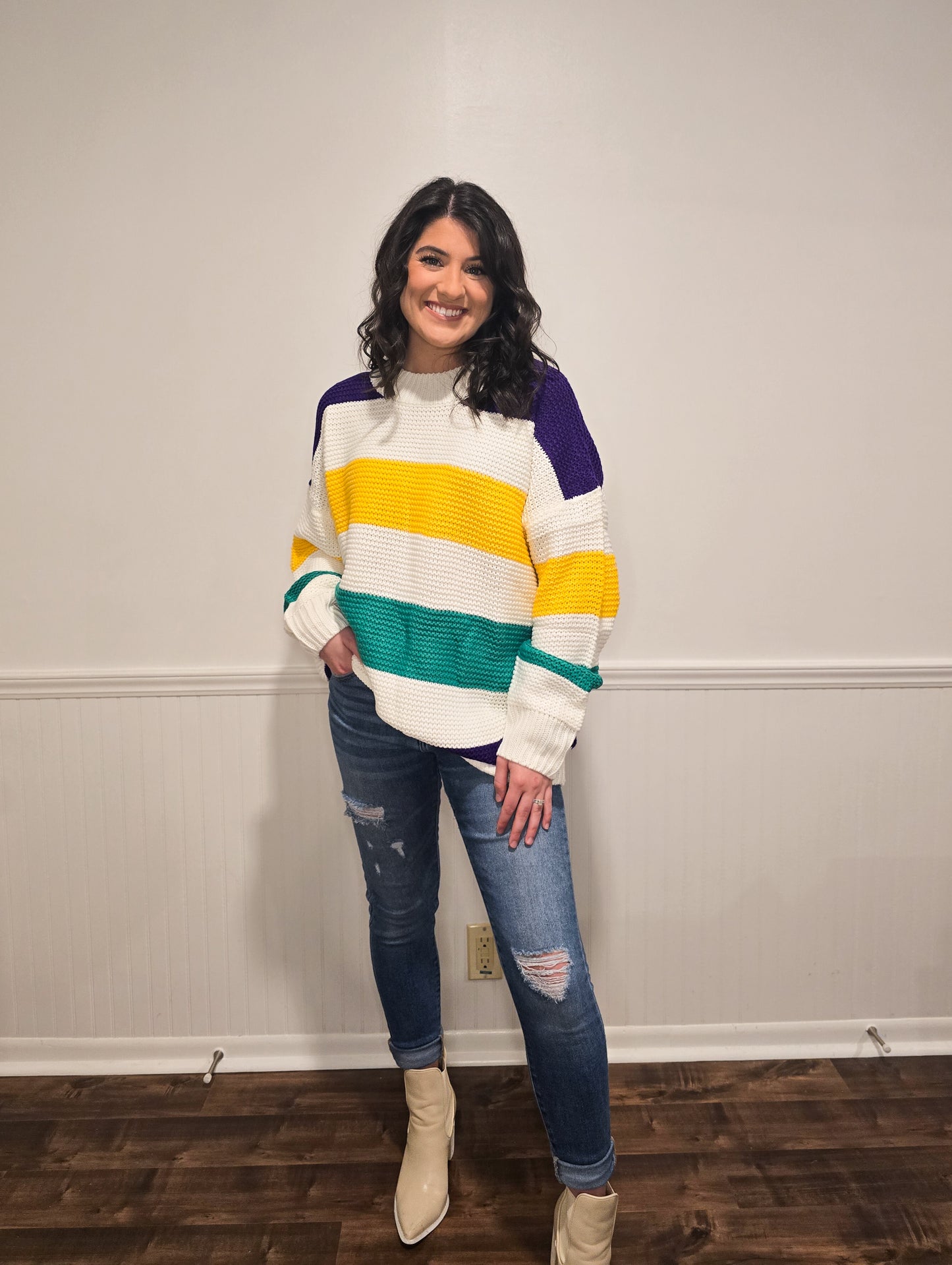 Here For The King Cake Sweater