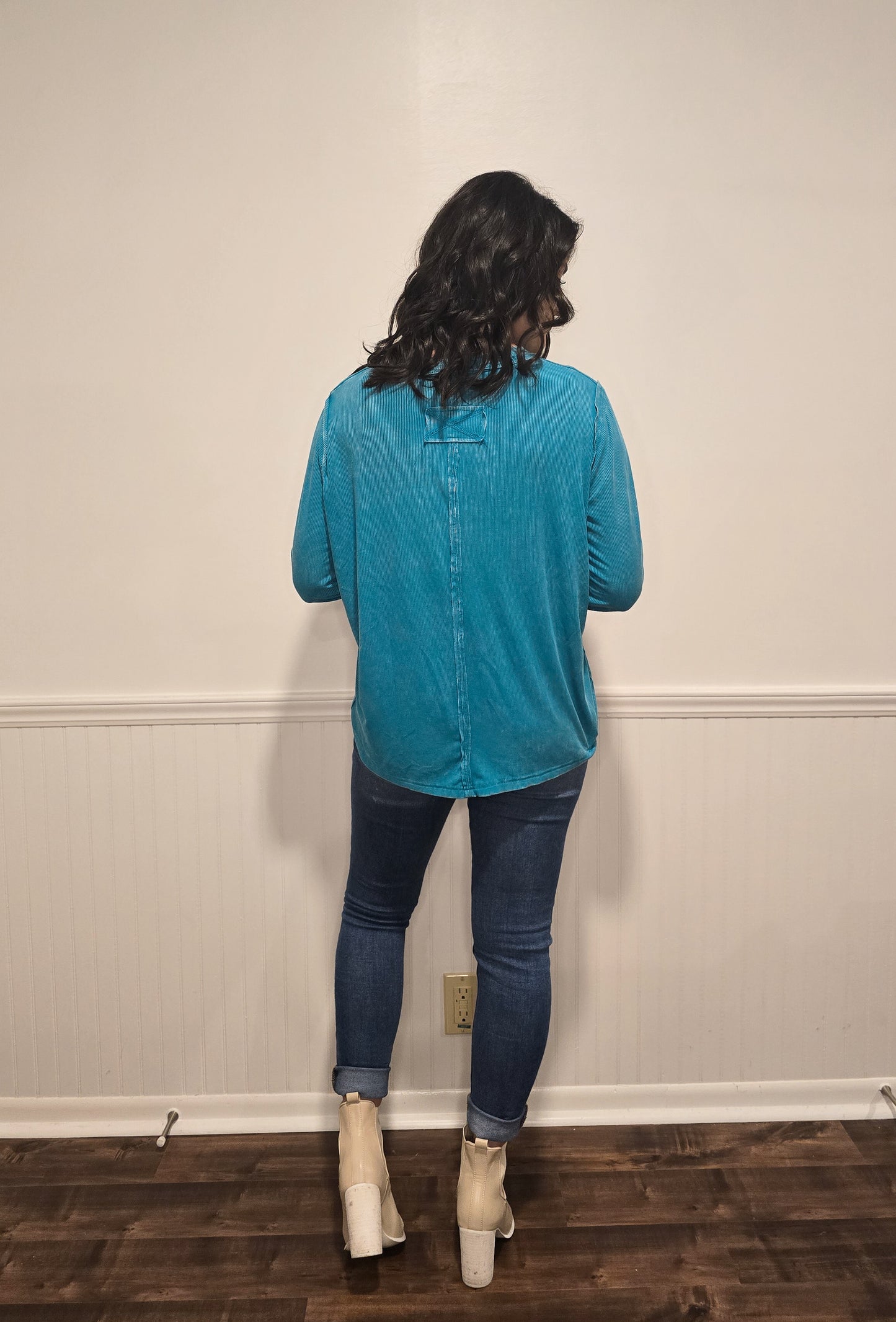 Girl On The Go Top in Teal