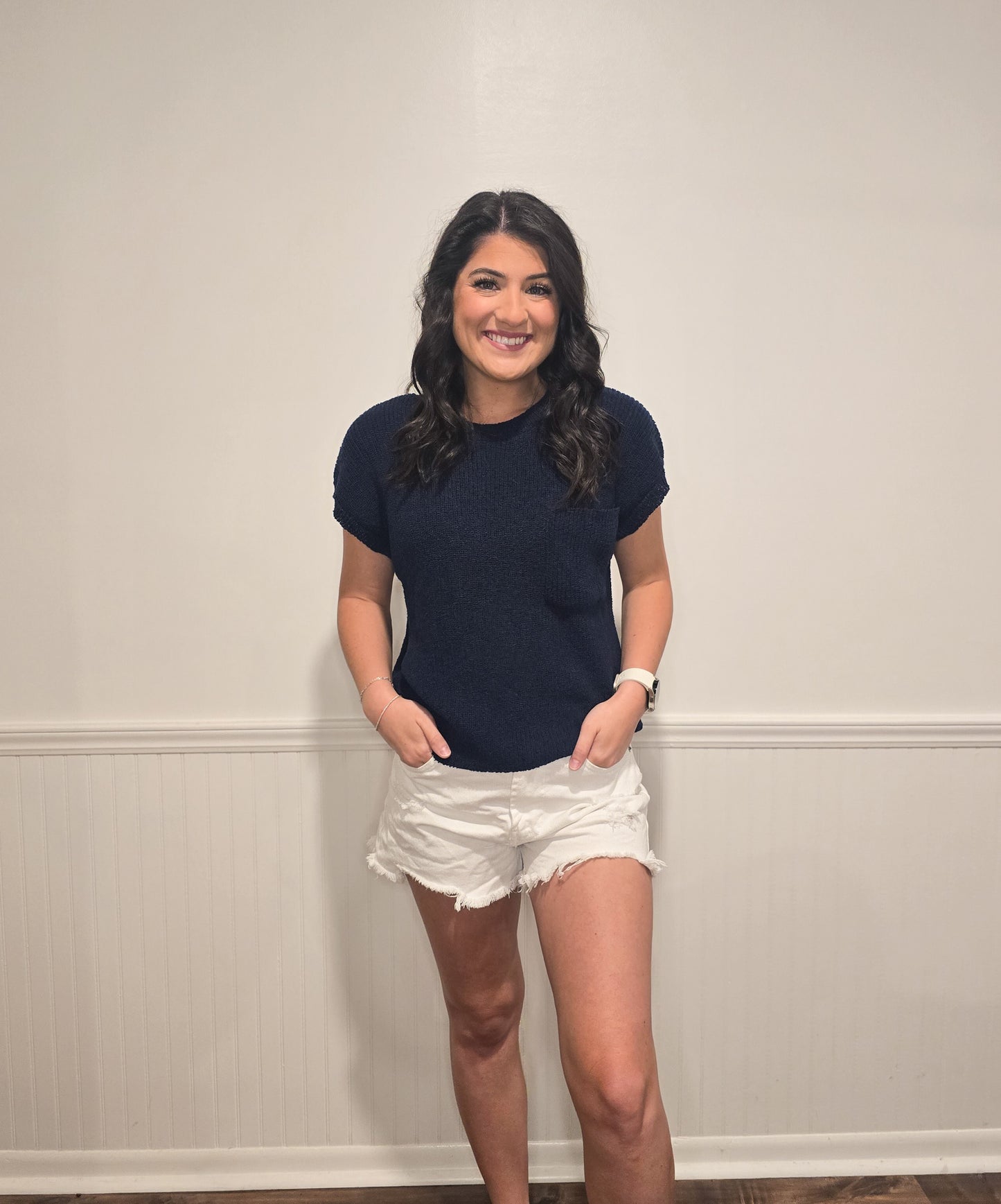 On Cloud Wine Sweater Top in Navy