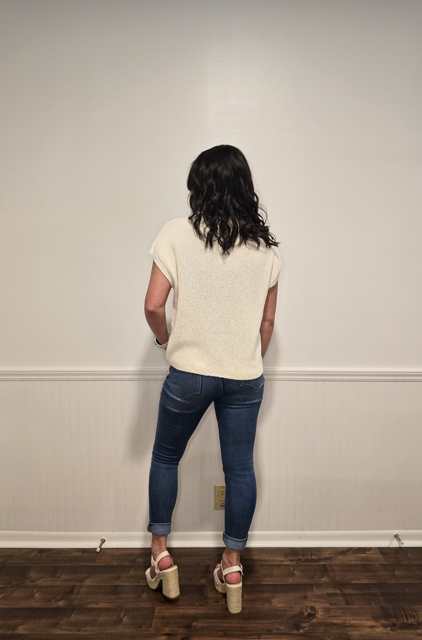 On Cloud Wine Sweater Top in Cream