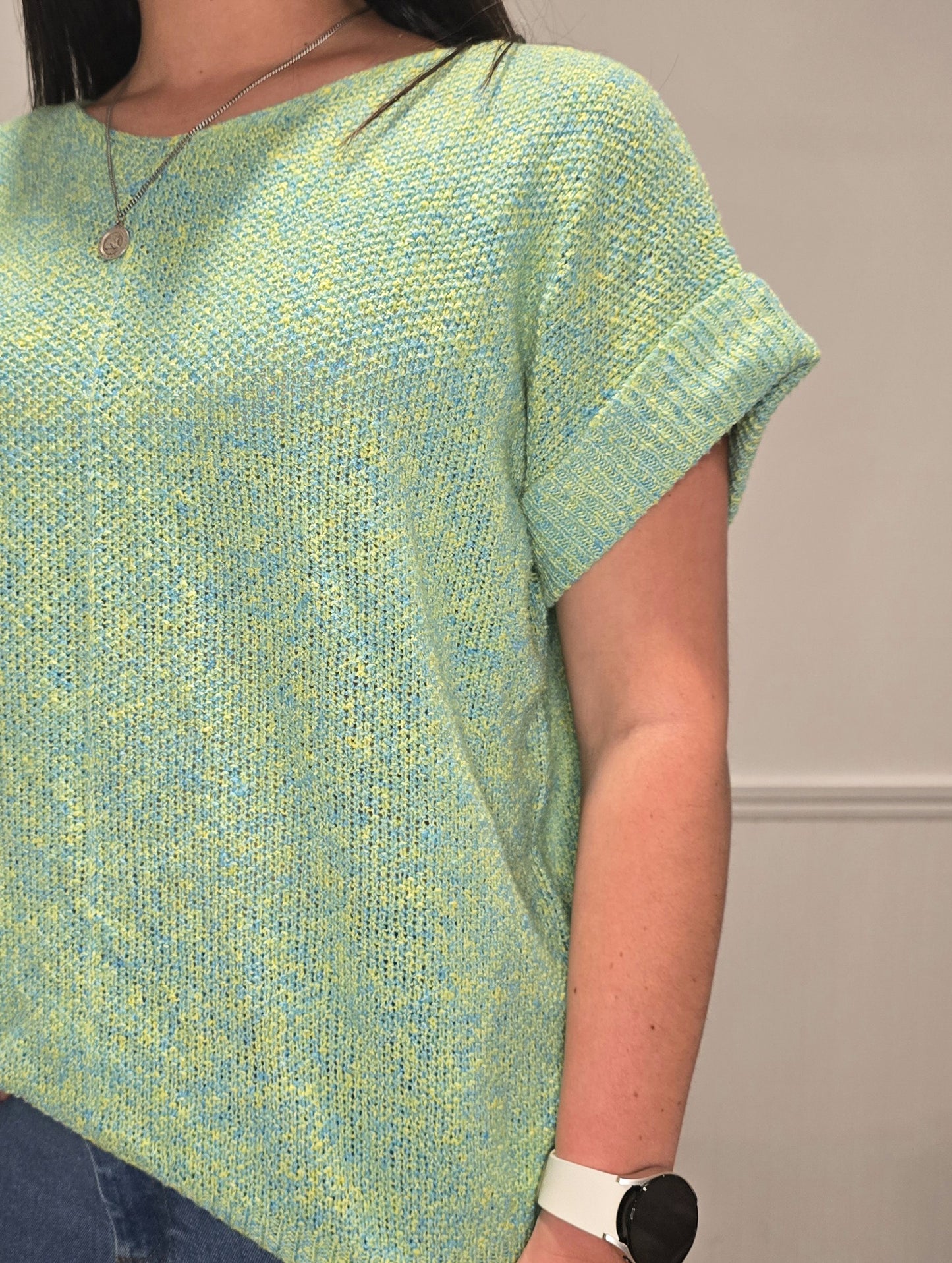 Sunset Beach Strolls Sweater Top in Melon