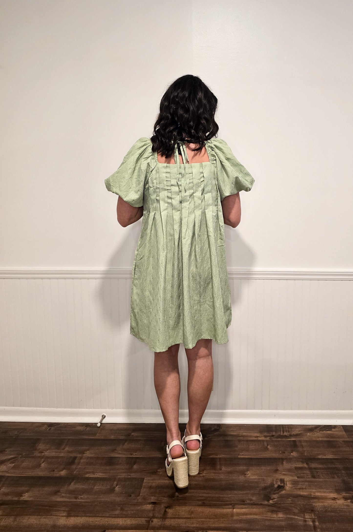 Keep The Mimosas Coming Dress in Sage