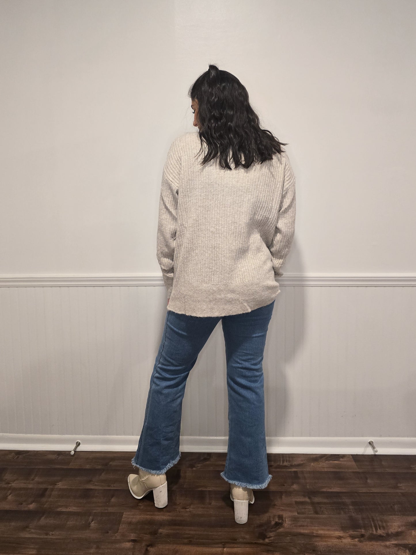 Warm Embrace Buttoned Sweater in Oatmeal