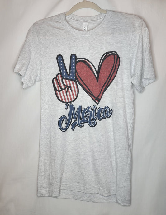 Peace Love 'Merica Tee
