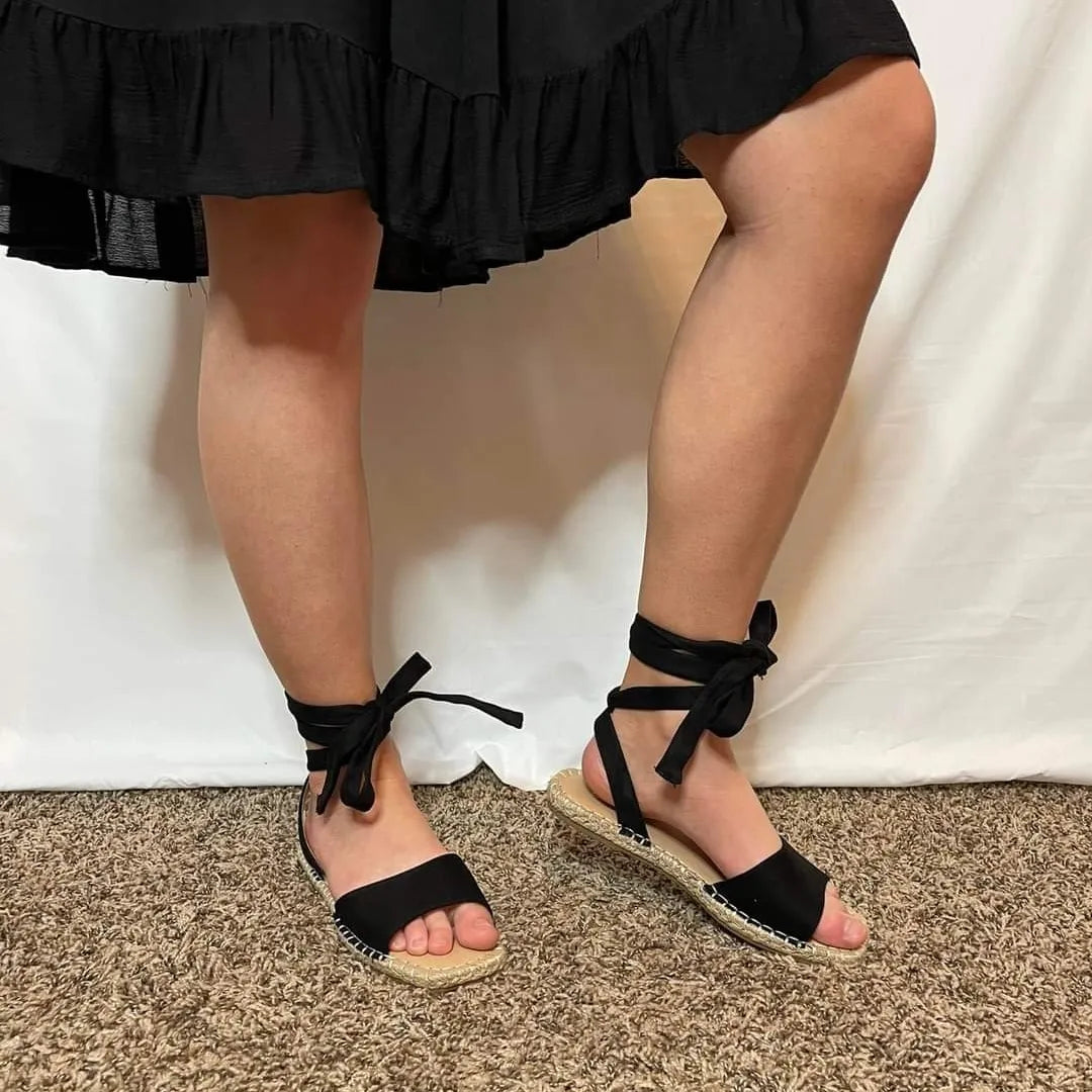 The Sky is the Limit Sandals in Black