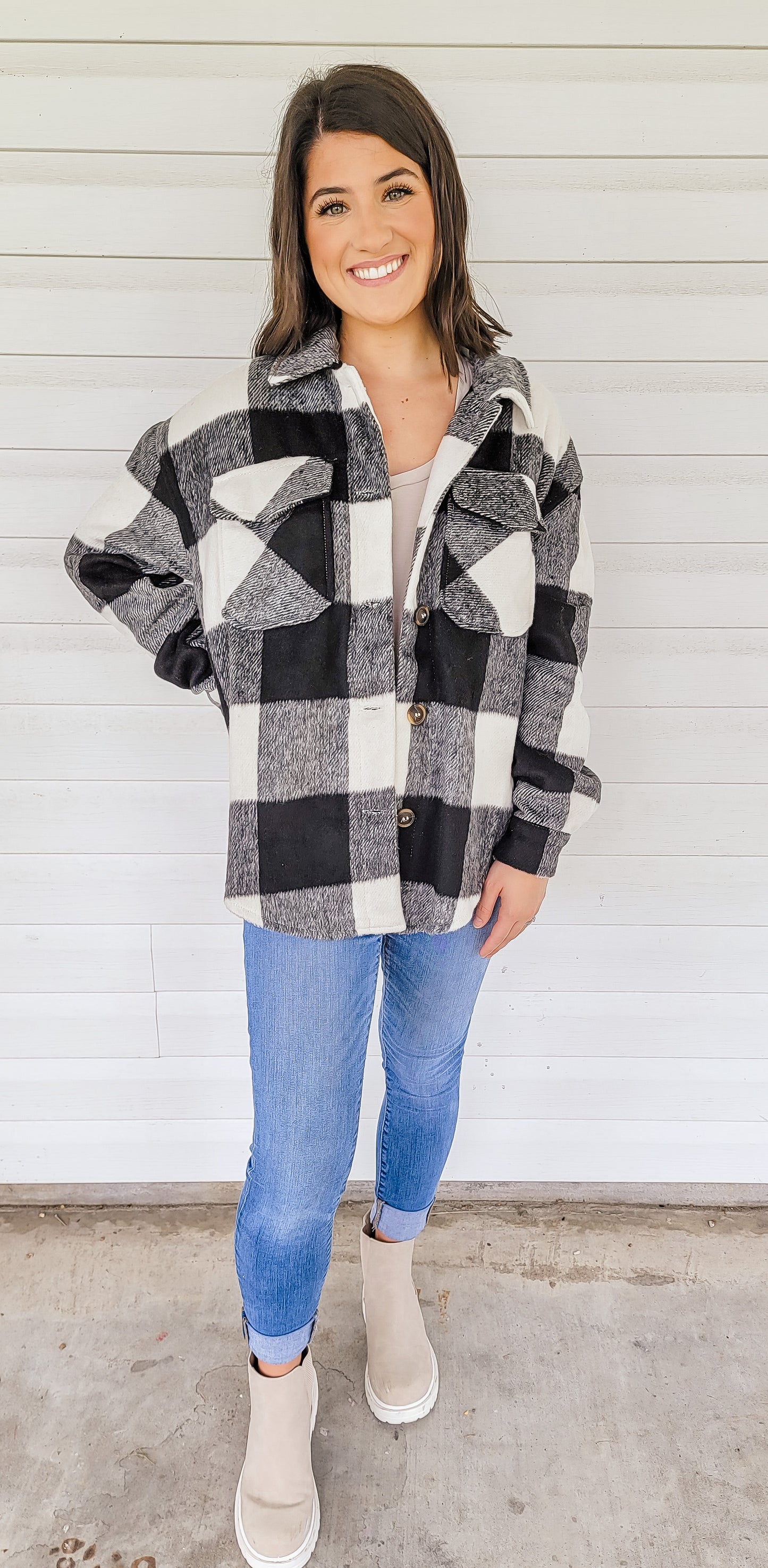 Fireside Dreams Shacket in Black