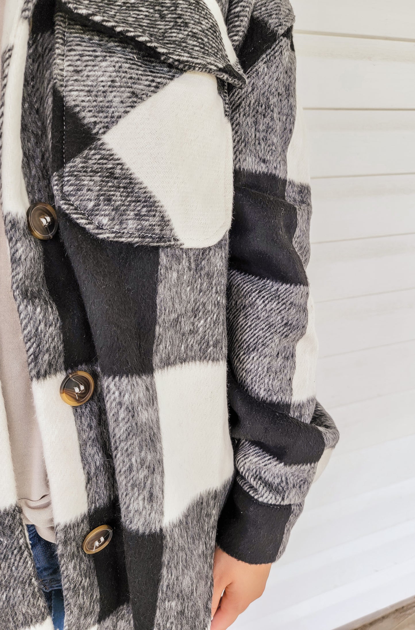 Fireside Dreams Shacket in Black