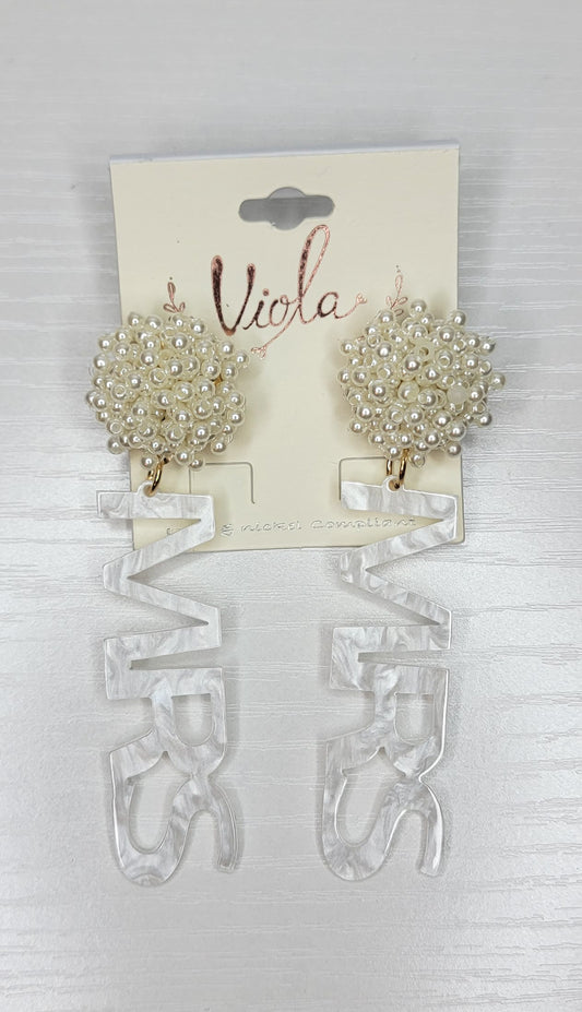 MRS. Pearl Drop Earrings