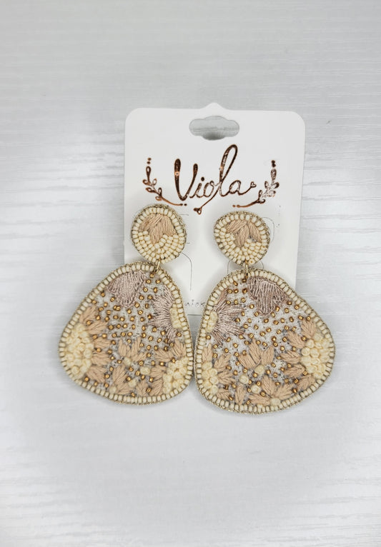 Neutral Floral Earrings