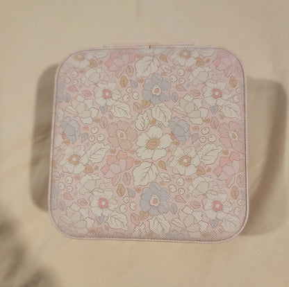 Summer Pink Floral Small Jewelry Case