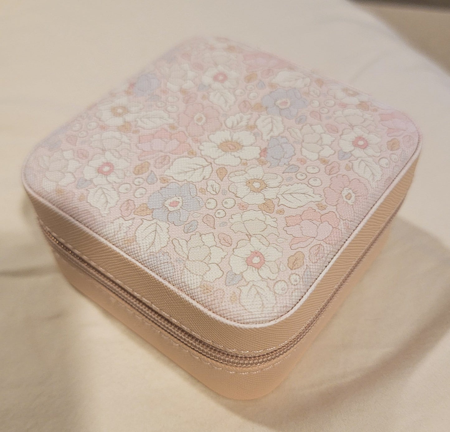 Summer Pink Floral Small Jewelry Case