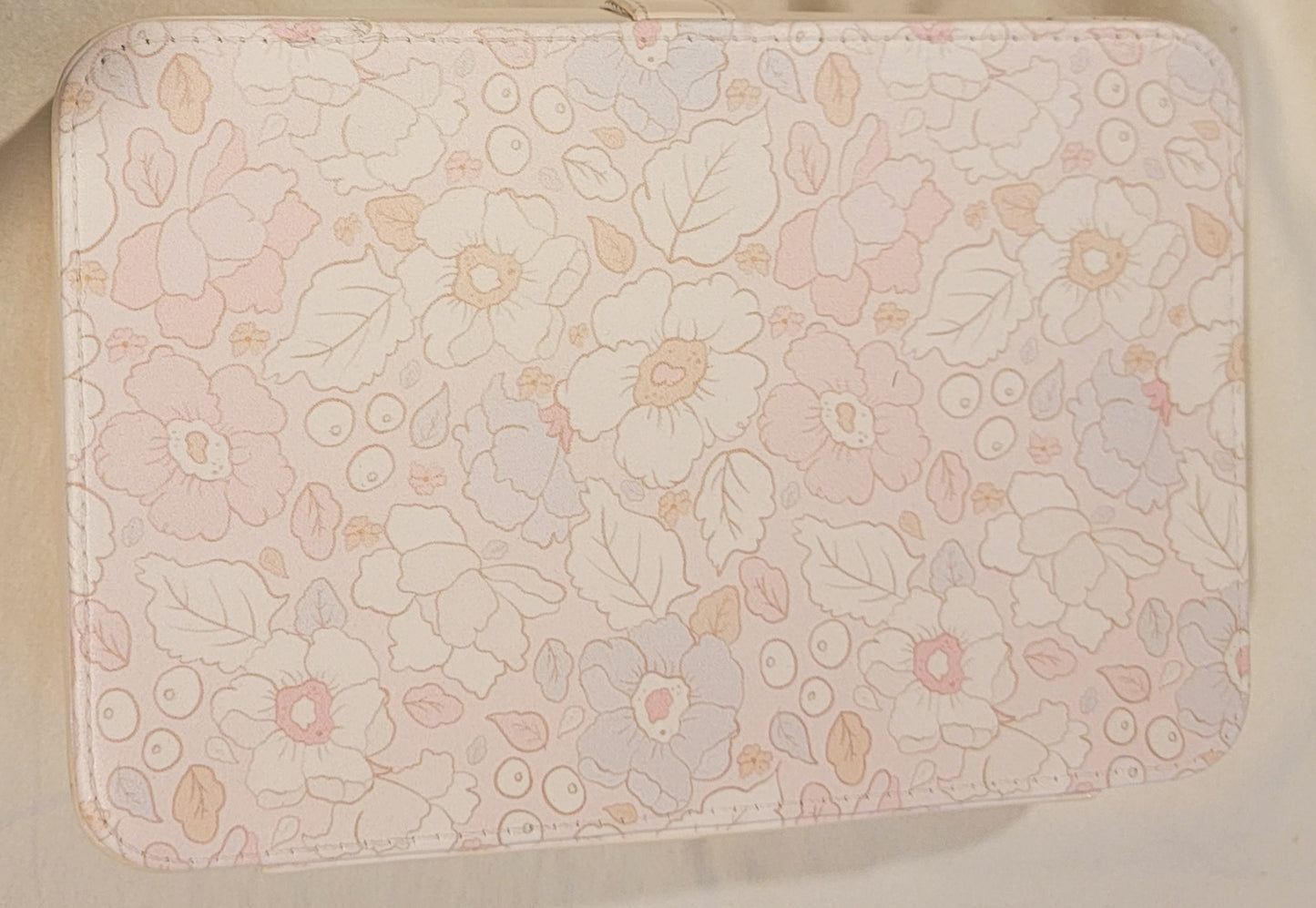 Summer Pink Floral Large Jewelry Case