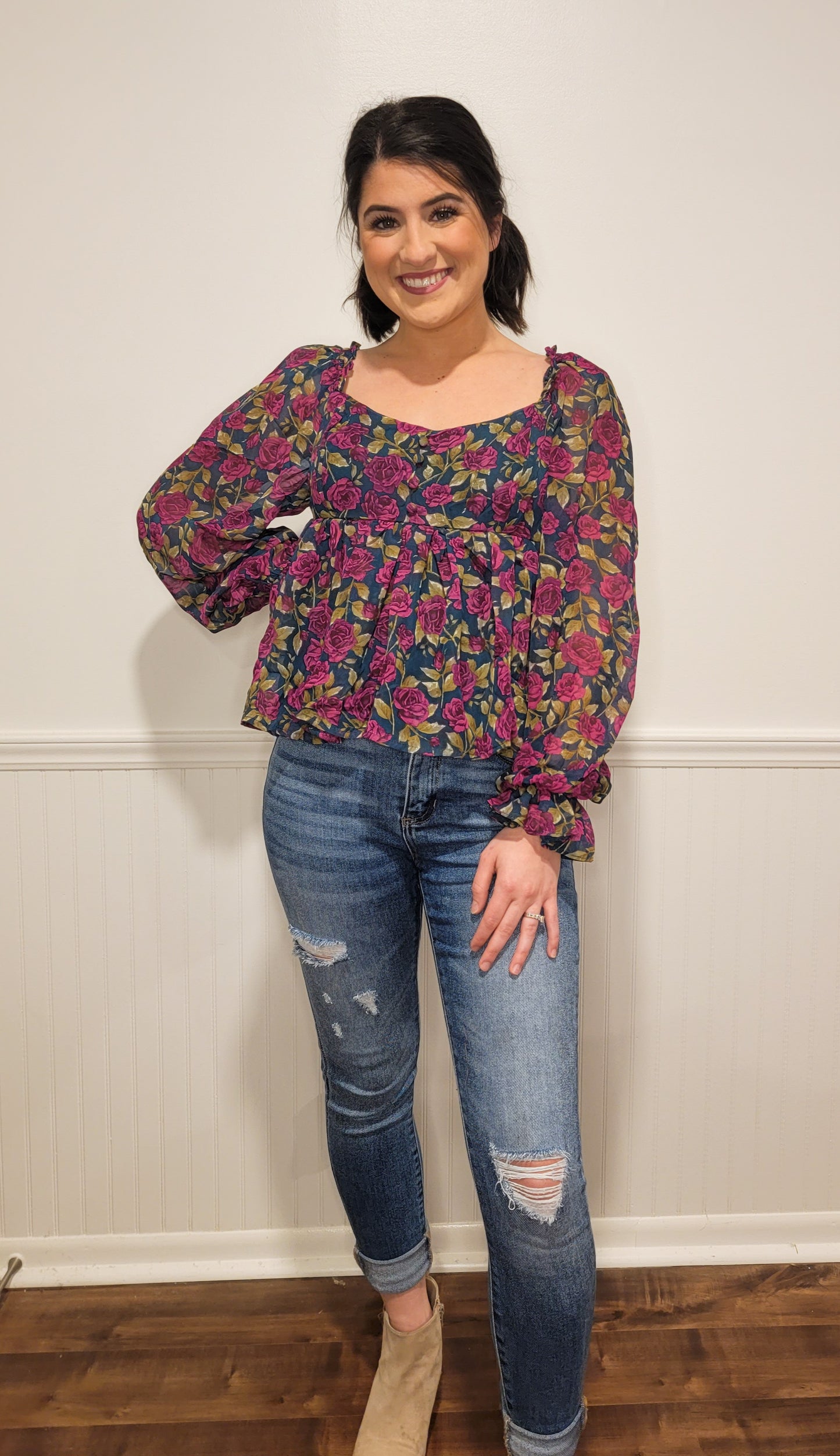 Lasting Love Floral Blouse