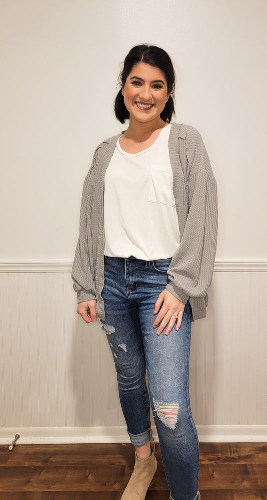 Endless Layers Cardigan in Grey