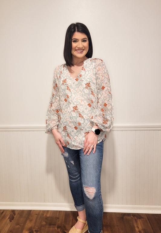 So Into You Floral Blouse