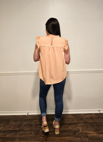 Comfy Cabana Embroidered Top In Coral