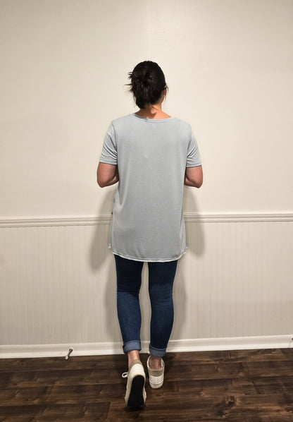 Back to Basics Tee in Blue Mist