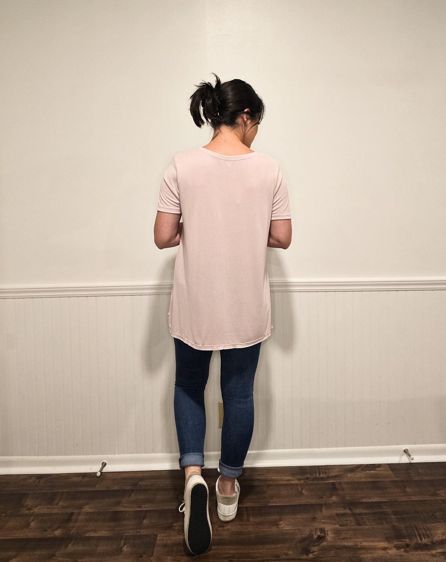 Back to Basics Tee in Pink Mist