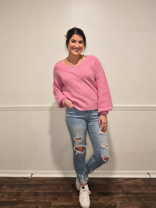 Beauty Within V-Neck Sweater