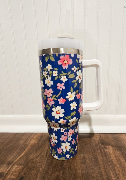 Sippin' Pretty Floral Tumbler  - 40 oz