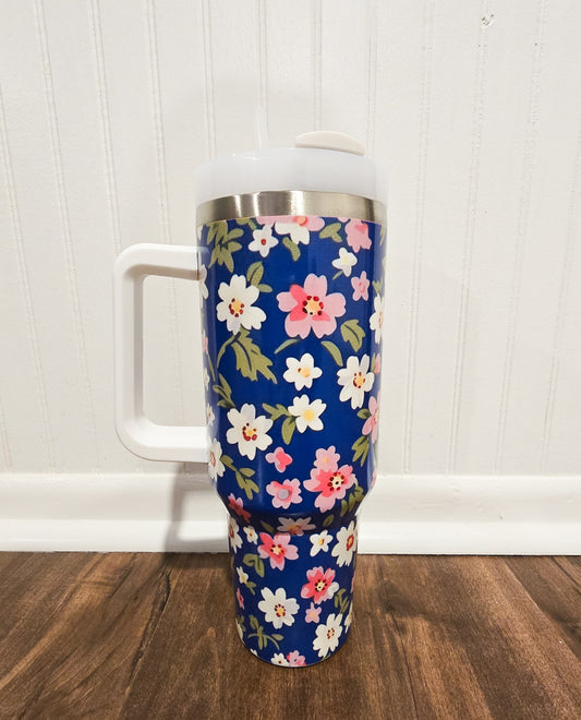 Sippin' Pretty Floral Tumbler  - 40 oz