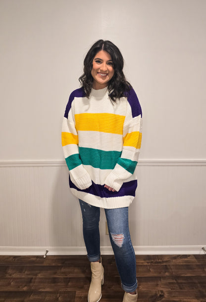 Here For The King Cake Sweater