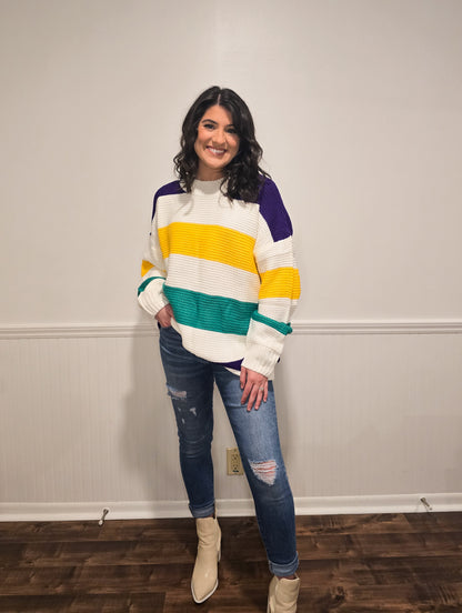 Here For The King Cake Sweater