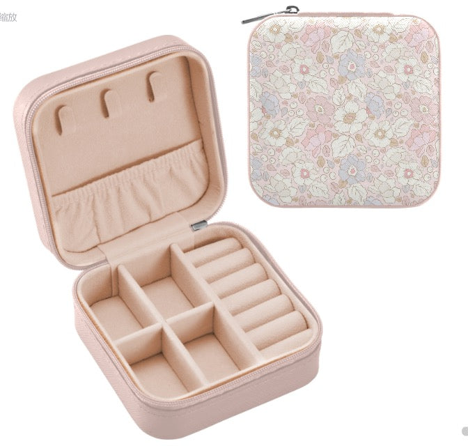 Summer Pink Floral Small Jewelry Case