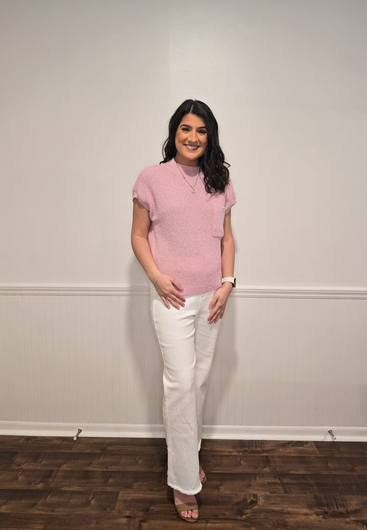 On Cloud Wine Sweater Top in Pink