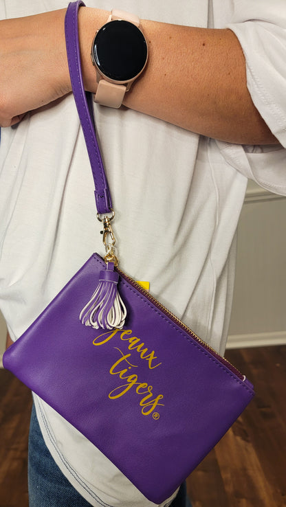 Geaux Tigers Wristlet