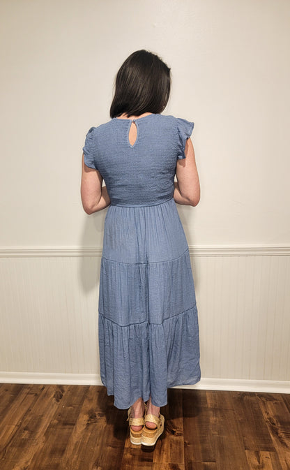 Dreaming of You Midi Dress in Chambray