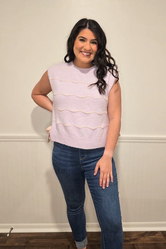 Lemonade Sippin' Sweater Top in Lavender
