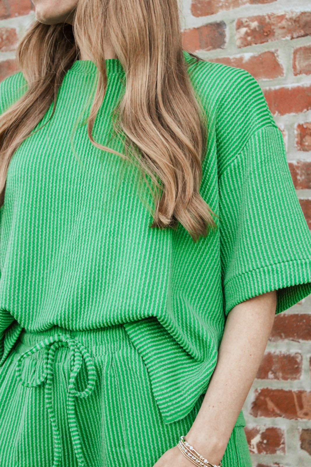 Everyday Comfort Ribbed Set in Kelly Green