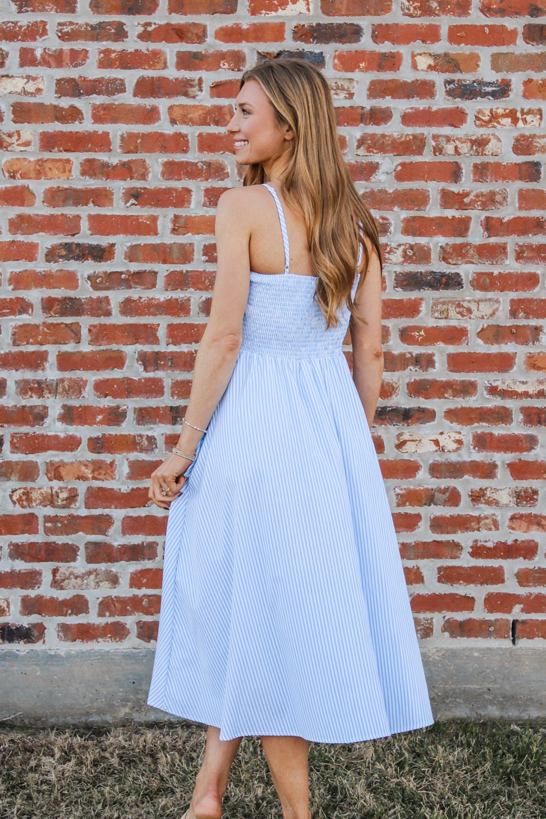 Just For You Striped Midi Dress