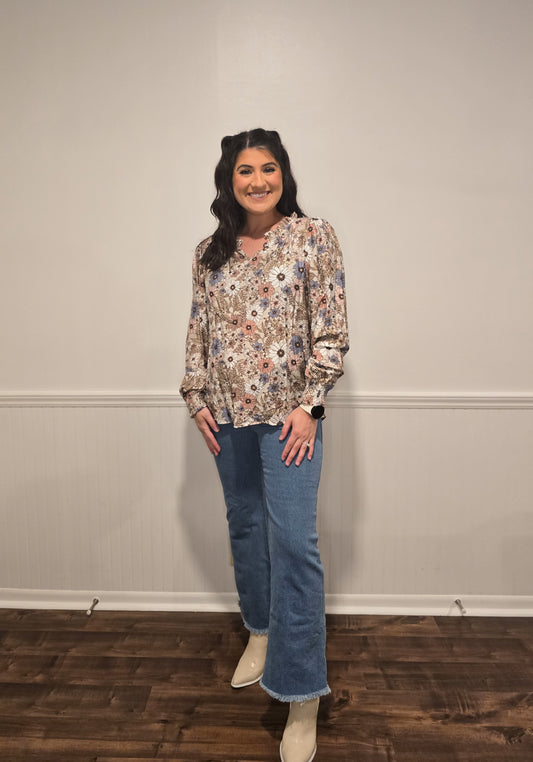 Fall Floral Romance Blouse