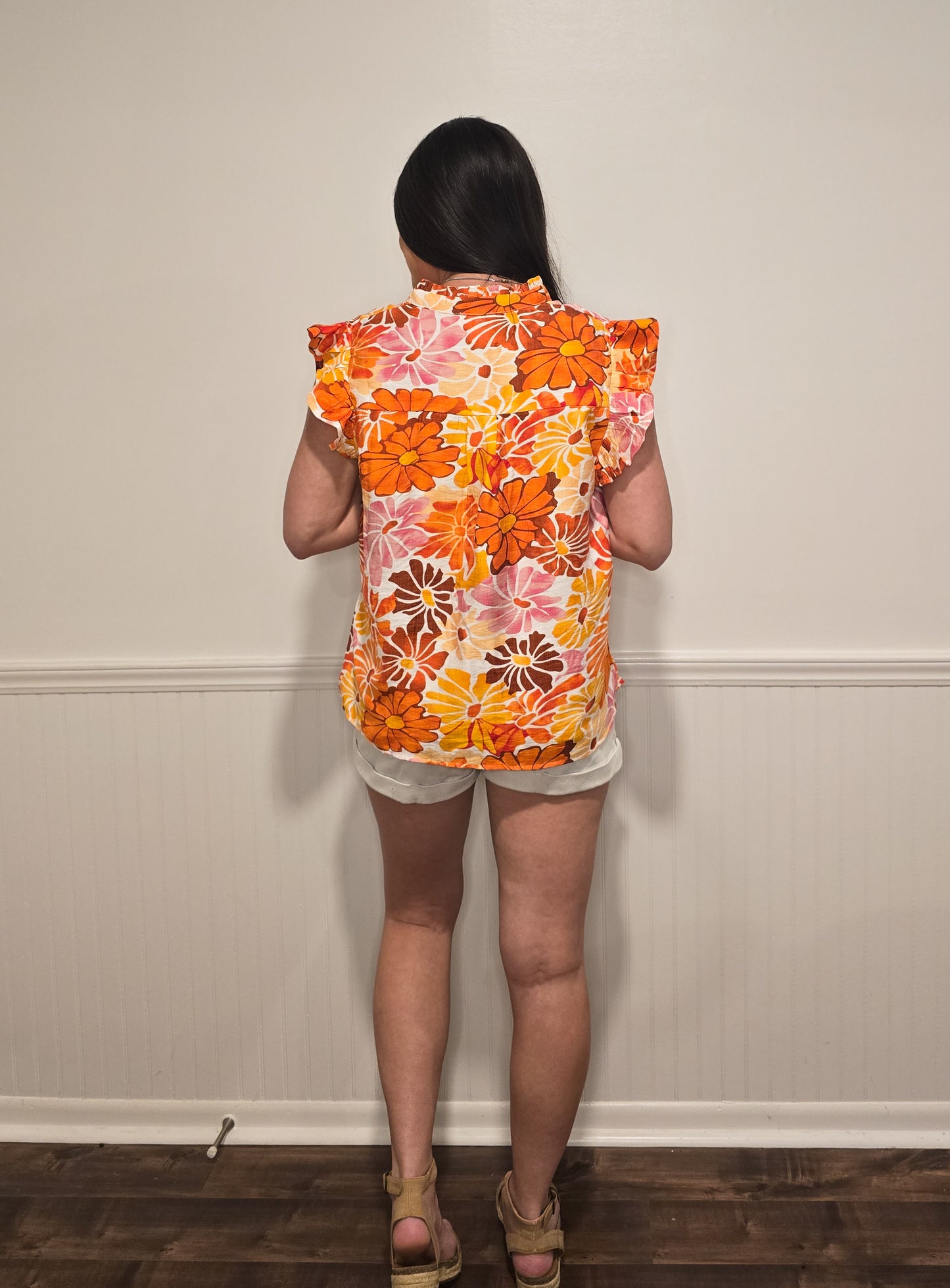 In Full Bloom Flutter Top