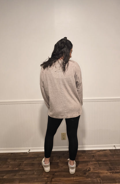 Fall Sentiments Sweater in Light Mocha