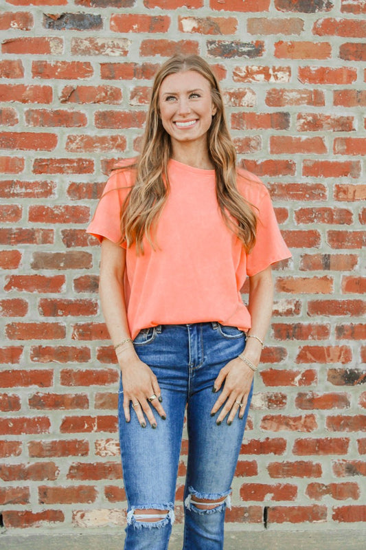 Give It Your Best Tee in Coral