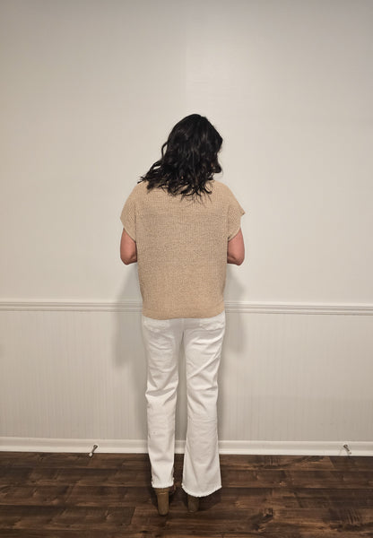 Easy Breezy Knit Top in Khaki