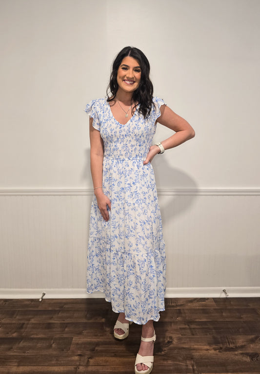 Something Blue Midi Dress