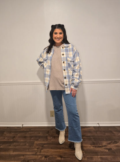 Be Yourself Plaid Shacket