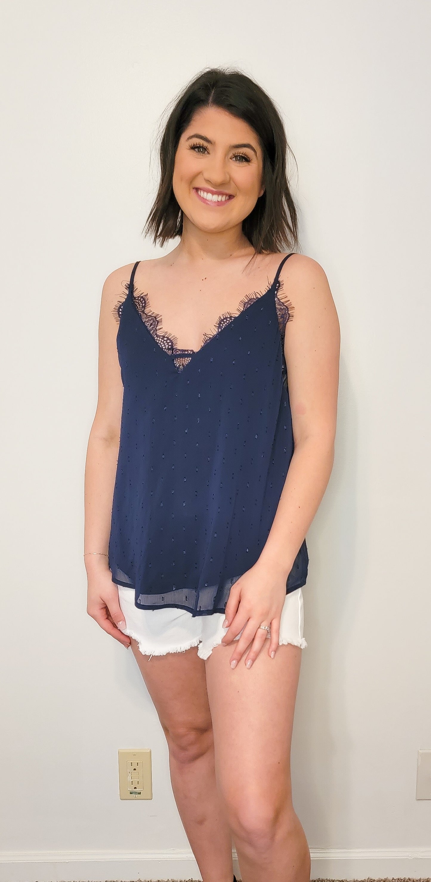 From The Heart Cami in Navy