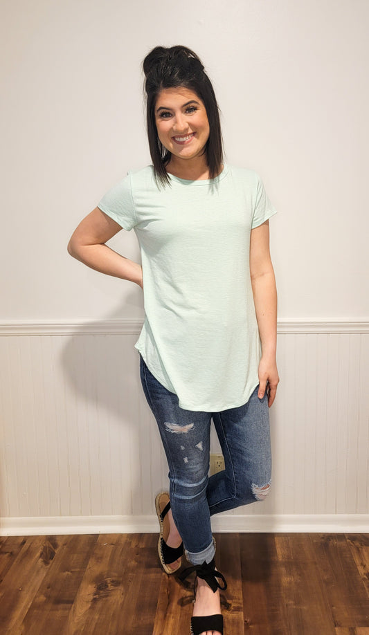 Plain and Simple Tee in Seafoam