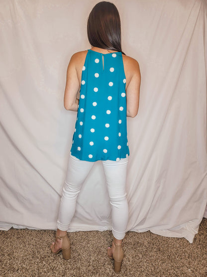 All Eyes On You Tank in Teal