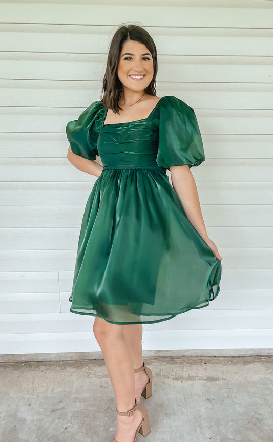 Merry & Bright Dress in Green