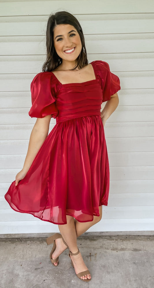 Merry & Bright Dress in Red