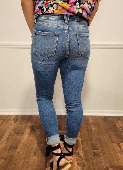 Cello Dark Wash High-Waisted Denim Jeans